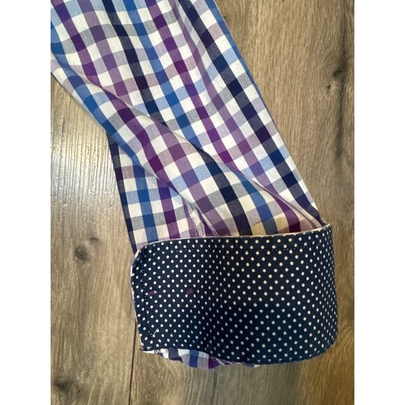 Nick Graham Everywhere Mens Stretch Modern Fit Contrast Cuffs Dress Shirt Size 1 - Picture 2 of 7